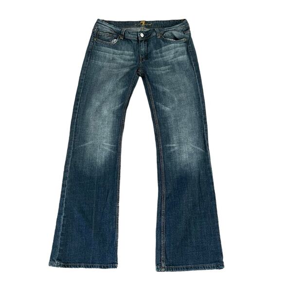 7 For All Mankind Denim - 7 For All Mankind Womens Flynt Bootcut Jeans 31 Medium Wash Blue Classic Denim